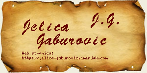 Jelica Gaburović vizit kartica